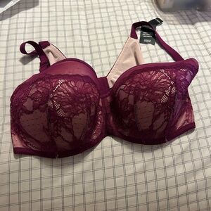 torrid Lace Underwire Bra in Deep Berry